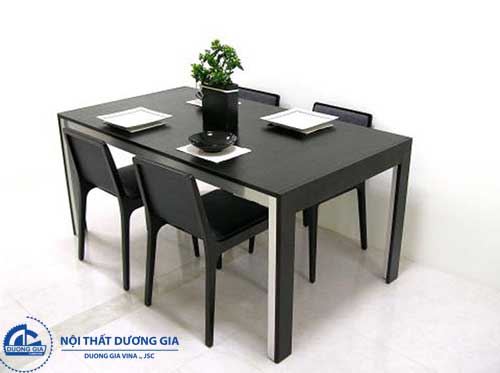 Mẫu bàn ăn kết hợp bàn tiếp khách làm từ gỗ MFC - BATK01